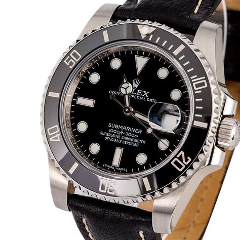 rolex leather strap submariner